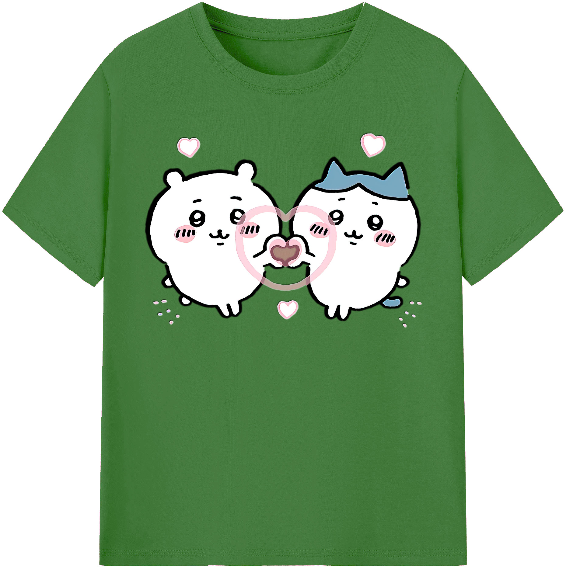 （画像用） ちいかわ ちいかわ Chii-kawa chiikawa レディースカジュアルプリントTシャツ（綿100％）